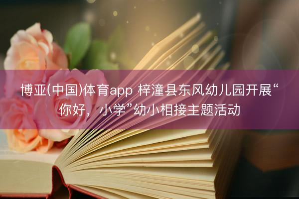 博亚(中国)体育app 梓潼县东风幼儿园开展“你好，小学”幼小相接主题活动