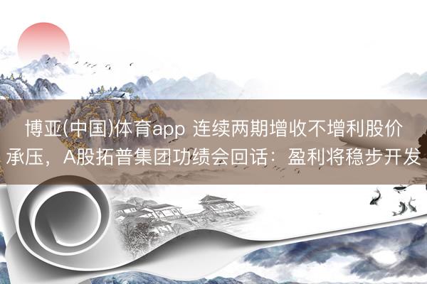 博亚(中国)体育app 连续两期增收不增利股价承压，A股拓普集团功绩会回话：盈利将稳步开发
